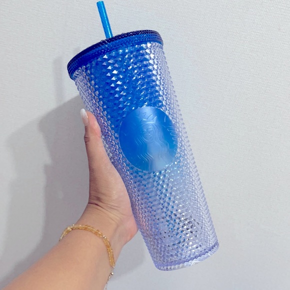 Starbucks Blue ombré studded